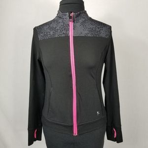 Danskin Now black and pink zipper light jacket
